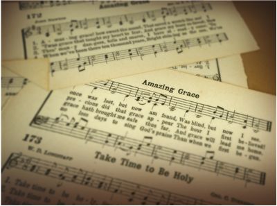 Paper Pages from a Vintage Hymnal