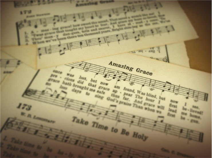 Paper Pages from a Vintage Hymnal