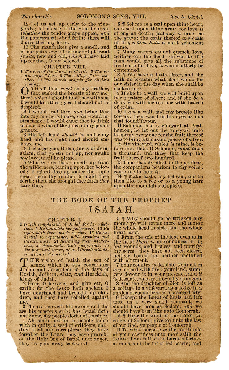 Vintage Bible Paper Page